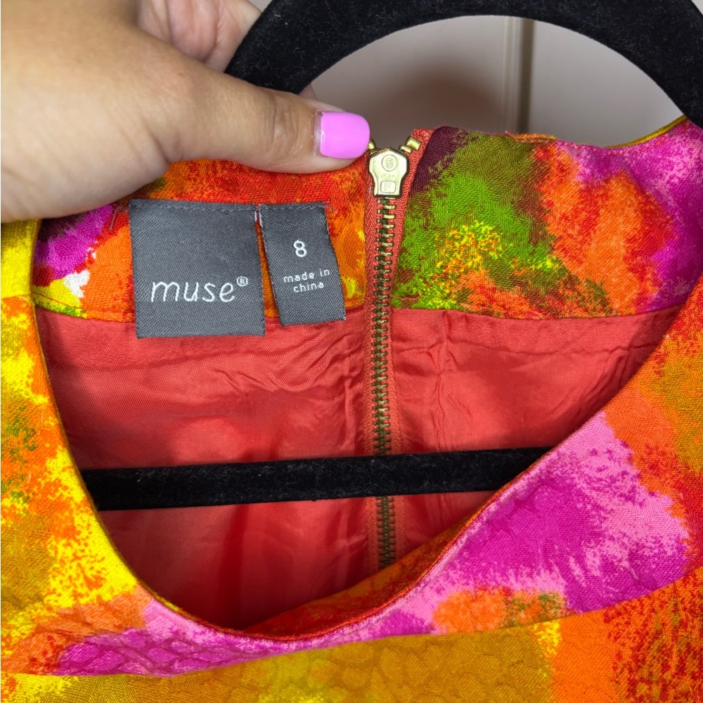 Muse Multicolor Abstract Dress - Picture 4 of 6